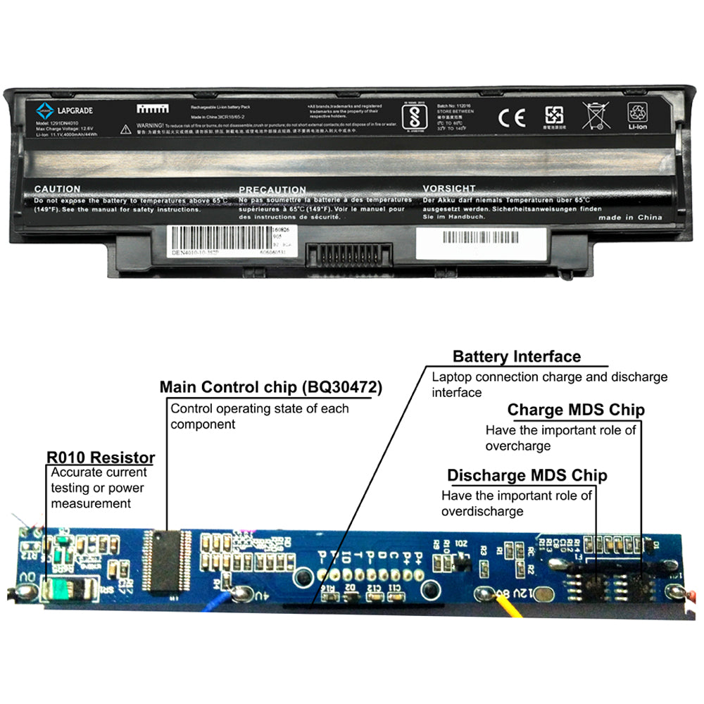 Lapgrade Battery for Dell Inspiron 13R 14R 15R 17R Series