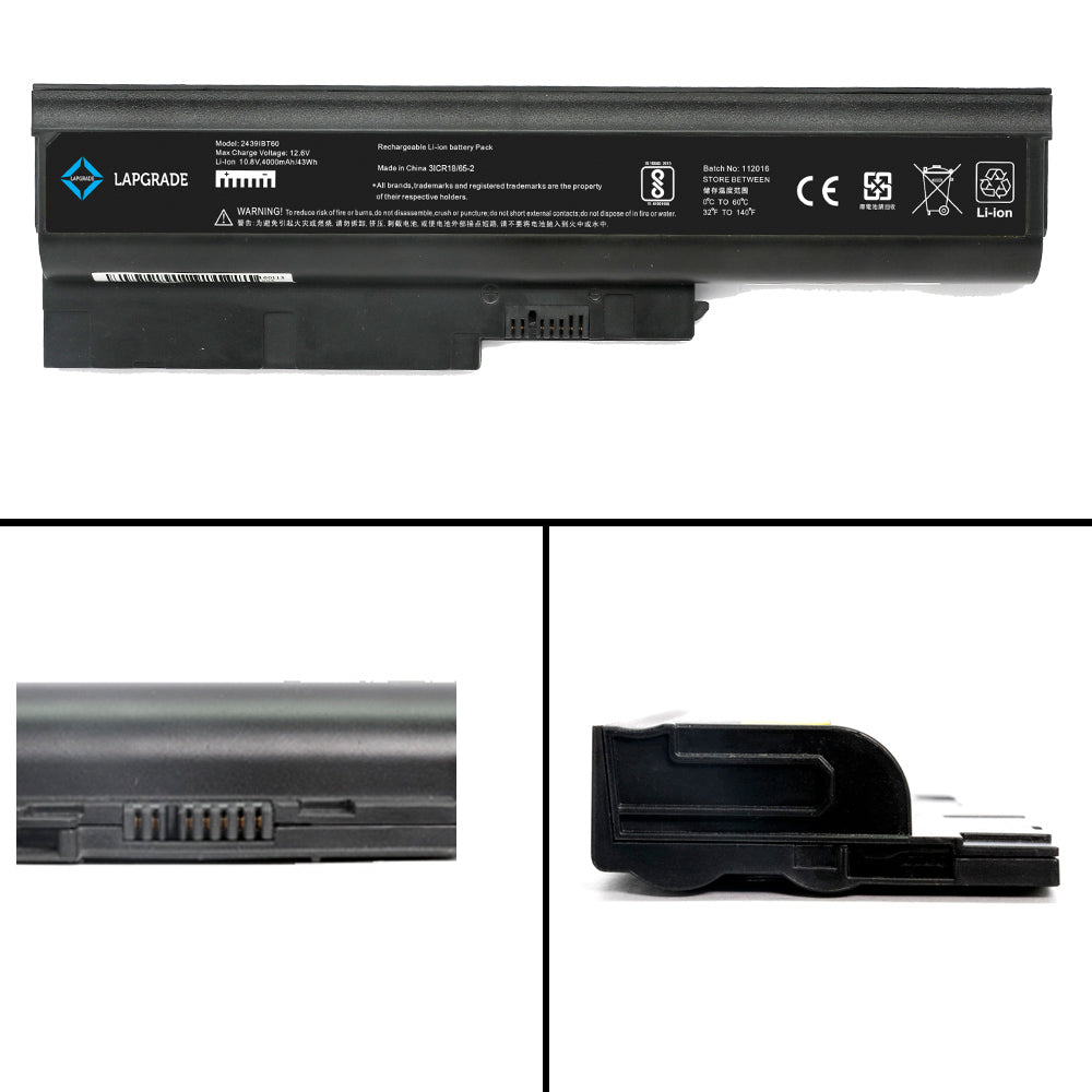 Lapgrade Battery for Lenovo ThinkPad R60 R61 T60 T61 Series