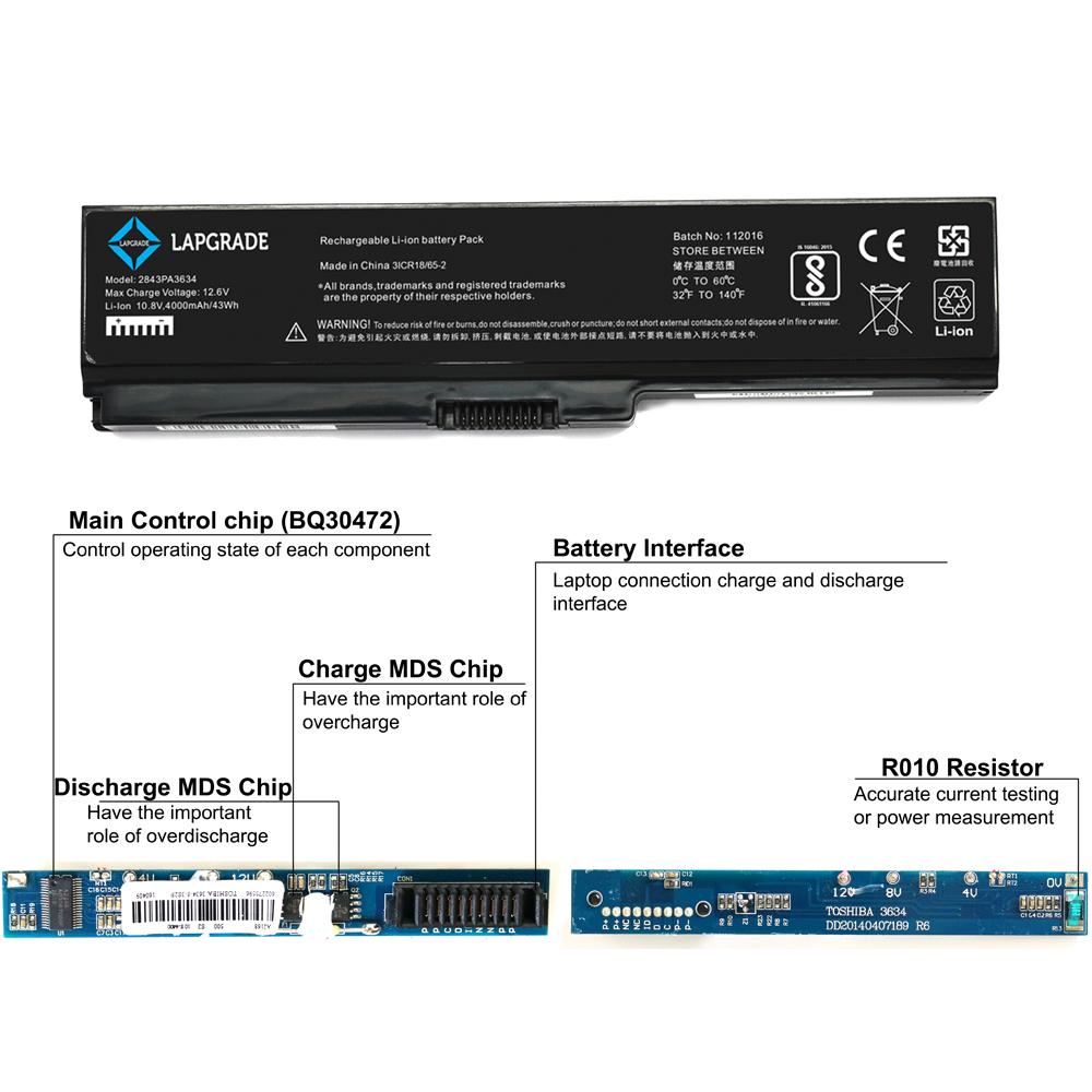 Lapgrade Battery for Toshiba Dynabook CX, EX, MX, SS, TX Series