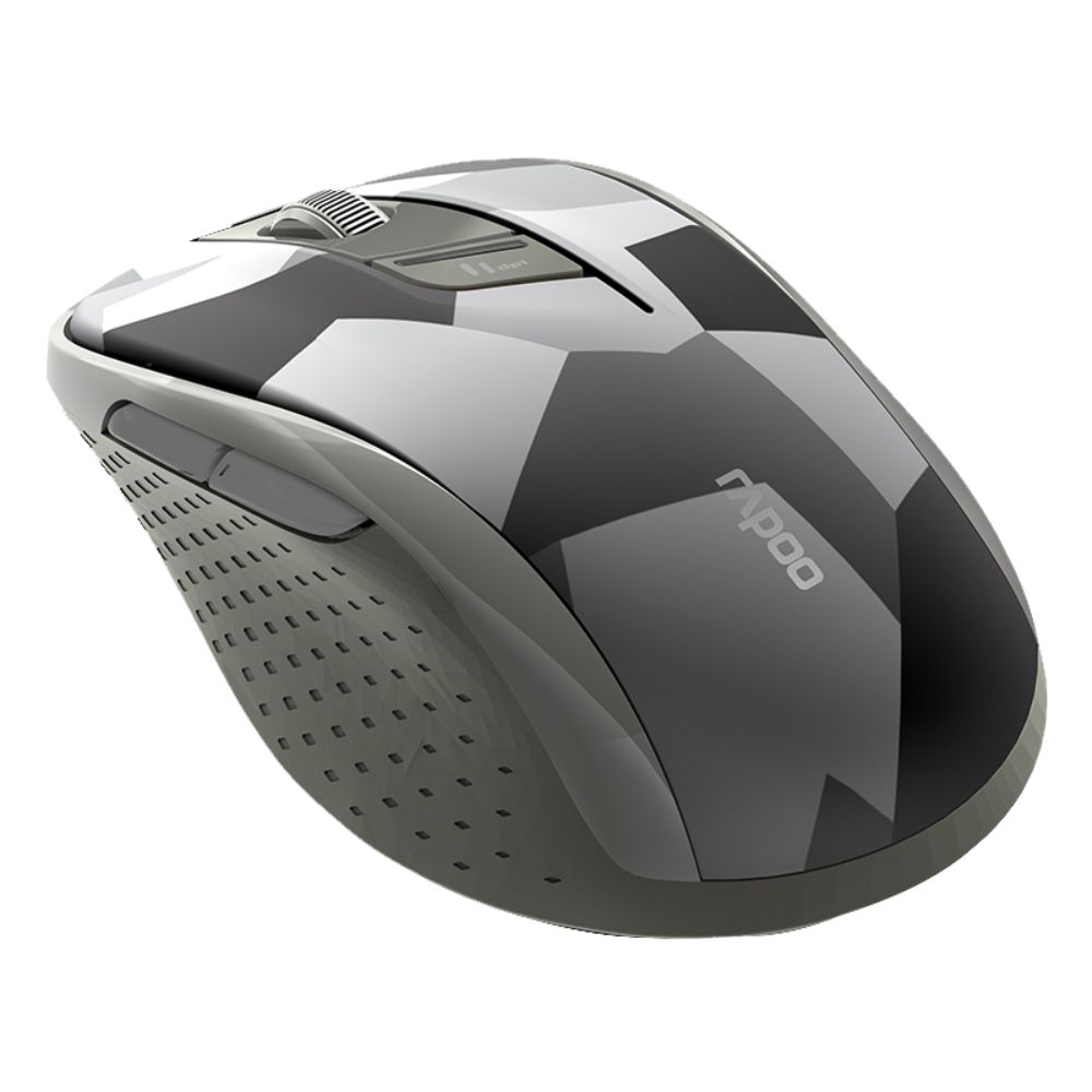 Rapoo Bluetooth Wireless Mouse, M500 Silent Multi Mode Bluetooth 5.0 Mouse, 2.4G Wireless Portable Optical Mouse USB Receiver, 1600 DPI for Laptop, MacBook, PC, Windows, Tablet, Grey