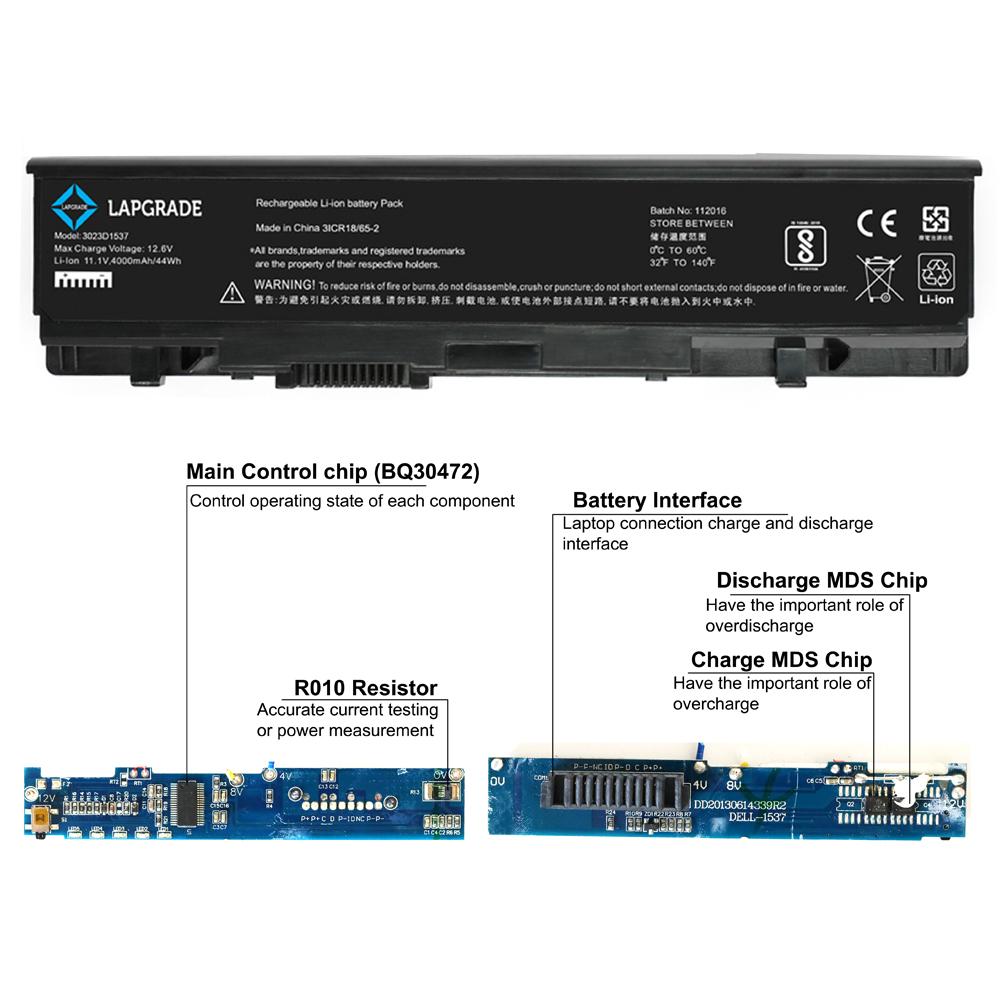 Lapgrade Battery for Dell Studio 1555 1558 1537 1557 Series