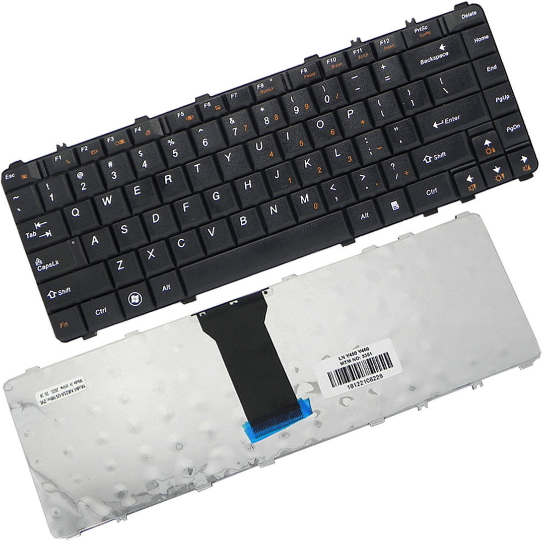 Lapgrade Lenovo Y450, Y460, Y550, Y560, B460 Series Black Laptop Keyboard