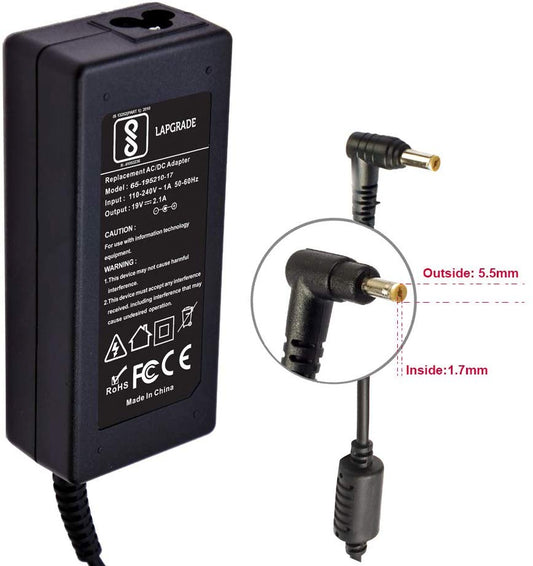 LAPGRADE 19V 2.1A Adapter Charger for Acer Happy 2 Happy2-1612 Happy2-18