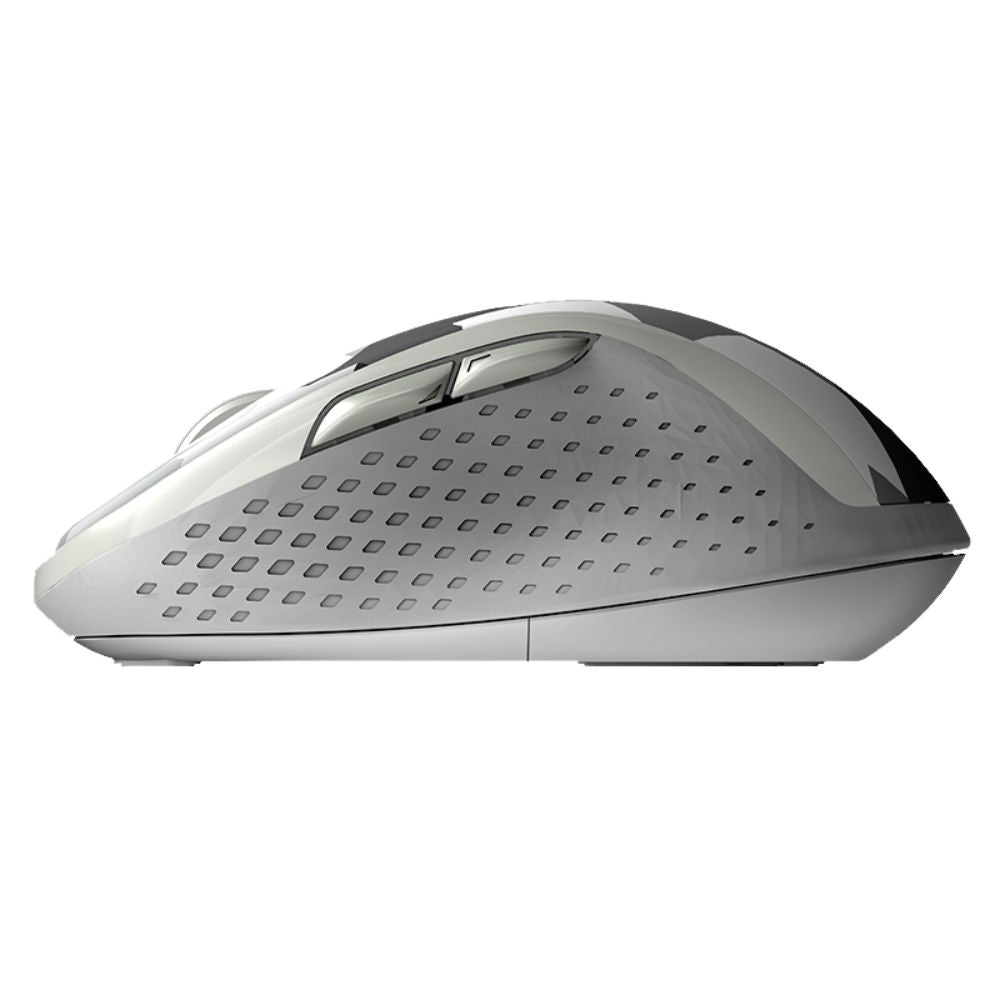 Rapoo Bluetooth Wireless Mouse, M500 Silent Multi Mode Bluetooth 5.0 Mouse, 2.4G Wireless Portable Optical Mouse USB Receiver, 1600 DPI for Laptop, MacBook, PC, Windows, Tablet, Grey