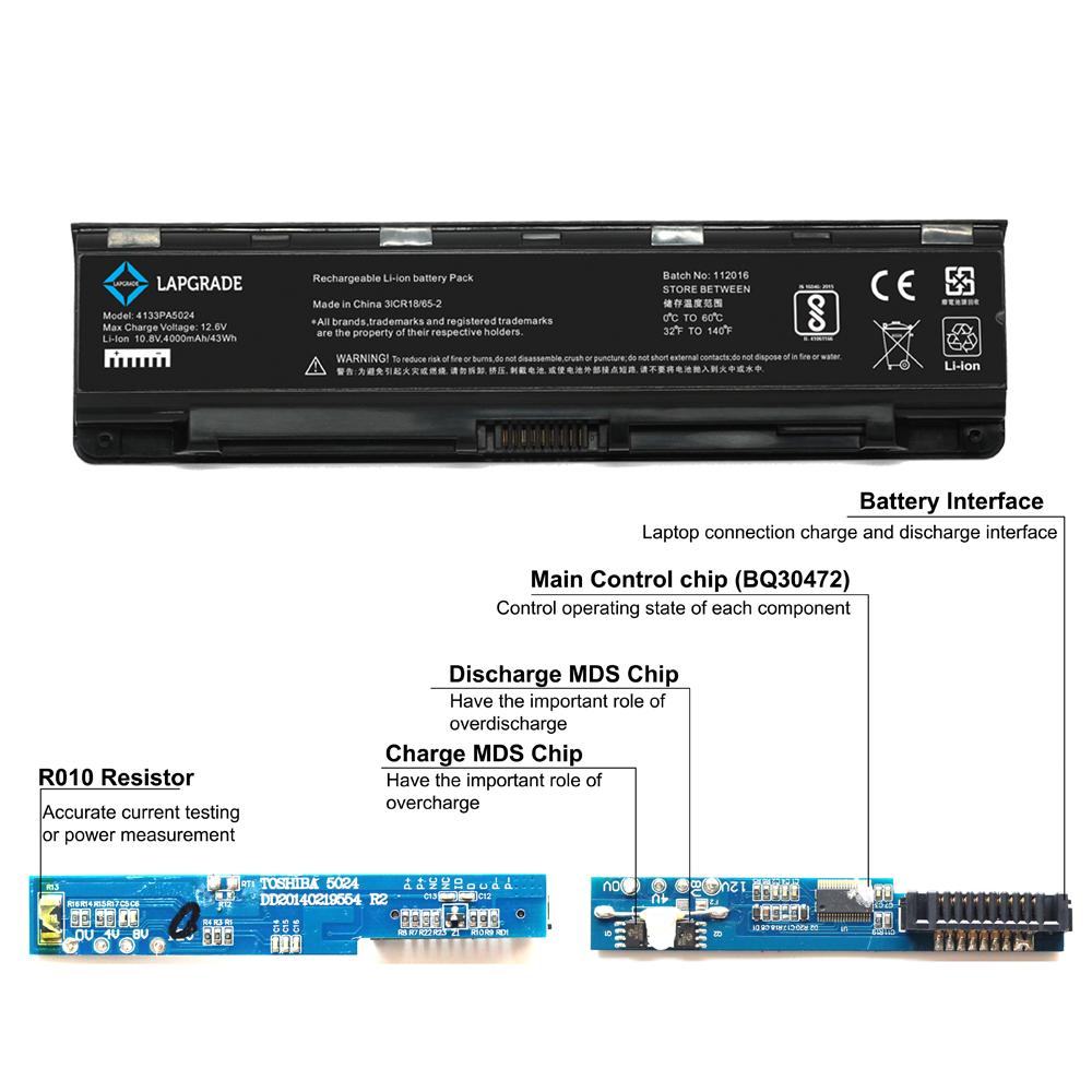 Lapgrade Battery for Toshiba Satelite C850 C800 C855 C870 Series