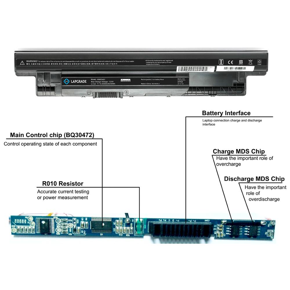 Lapgrade Battery for Dell Inspiron 14(3421) 14R(5421) 14R(5437) Series