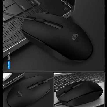 HP Wired Mouse M10 (Black)-7YA10PA