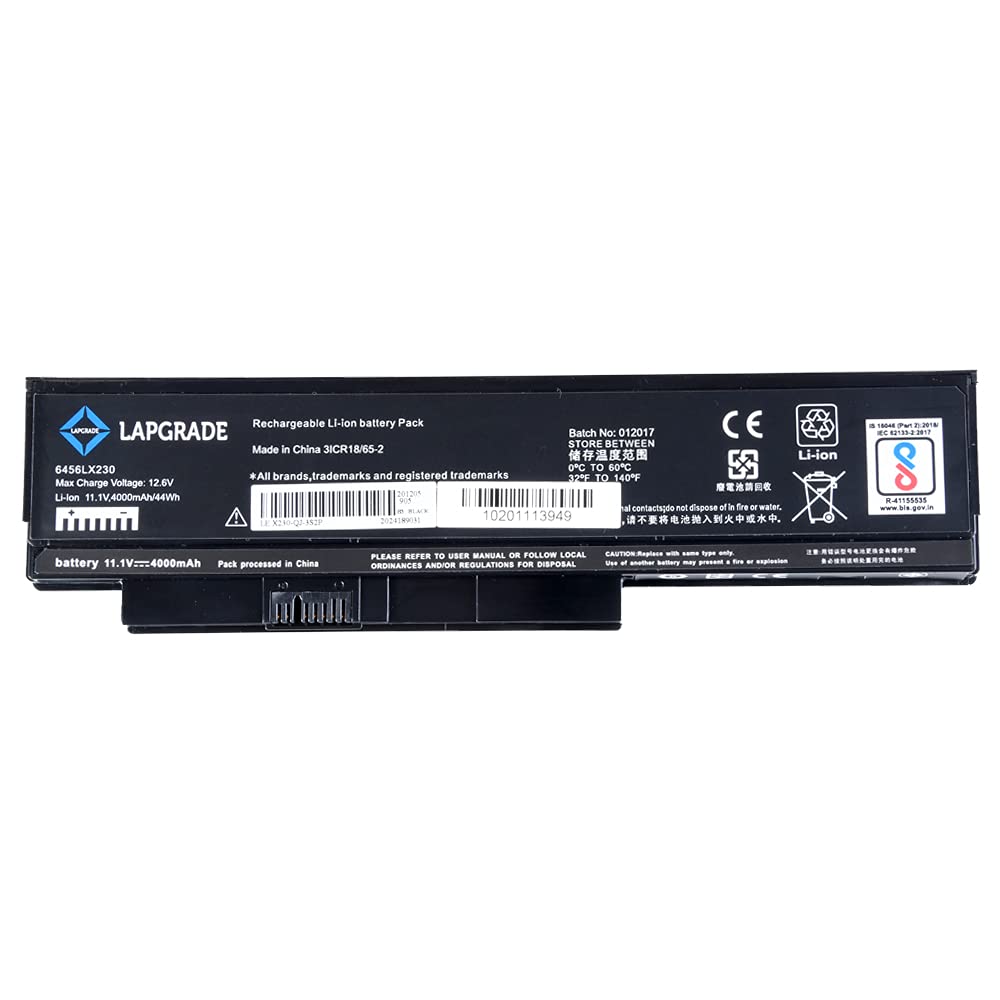 Lapgrade Battery for Lenovo X220 X230 Series battery-42T4901