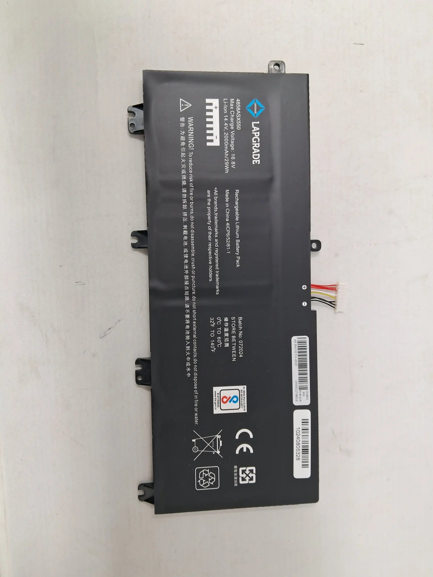 Lapgrade Battery For Asus FX503VM FX63V GL703VD ZX63V VD7300 VD7700 Series-B41N1711