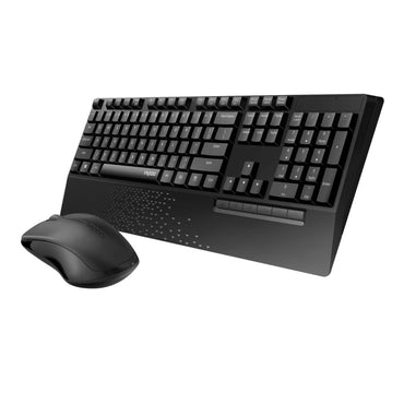 Rapoo X1960 Wireless Optical Mouse & Keyboard Spill Resistance Multimedia Hotkeys 1000DPI Black