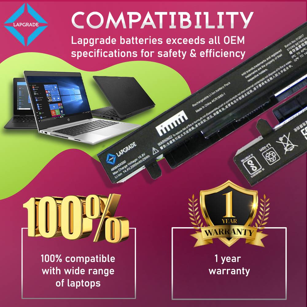 Lapgrade Battery for Asus X450 X550 Series