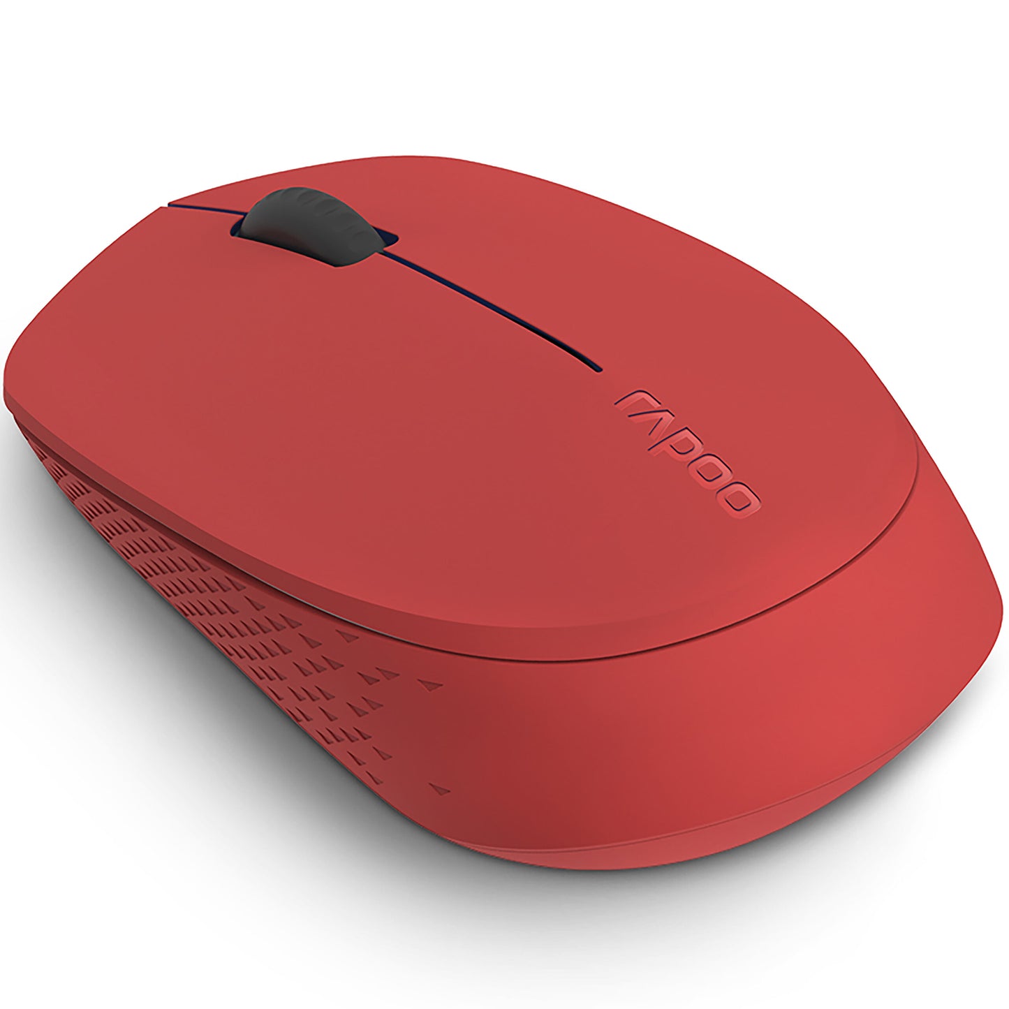 Rapoo M100 Ultra Silent Wireless Mouse With Bluetooth Multi-Device Connectivity Upto 3 Devices, Ergonomic Design, 1300 DPI & 10 Meter Range for PC/Laptop/MacBook/Tablet Phones, 3 Years Warranty - Red