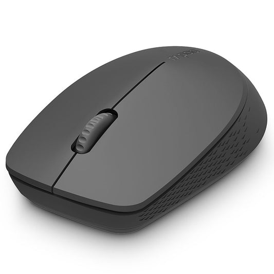 Rapoo M100 Ultra Silent Wireless Mouse With Bluetooth Multi-Device Connectivity Upto 3 Devices, Ergonomic Design, 1300 DPI & 10 Meter Range for PC/Laptop/MacBook/Tablet Phones, 3 Years Warranty - Drak Grey