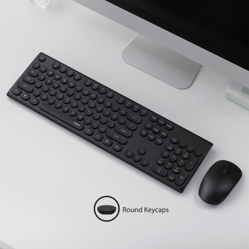 Rapoo X260 Wireless Keyboard and Mouse Combo set 2.4 Ghz with Type Writer Key