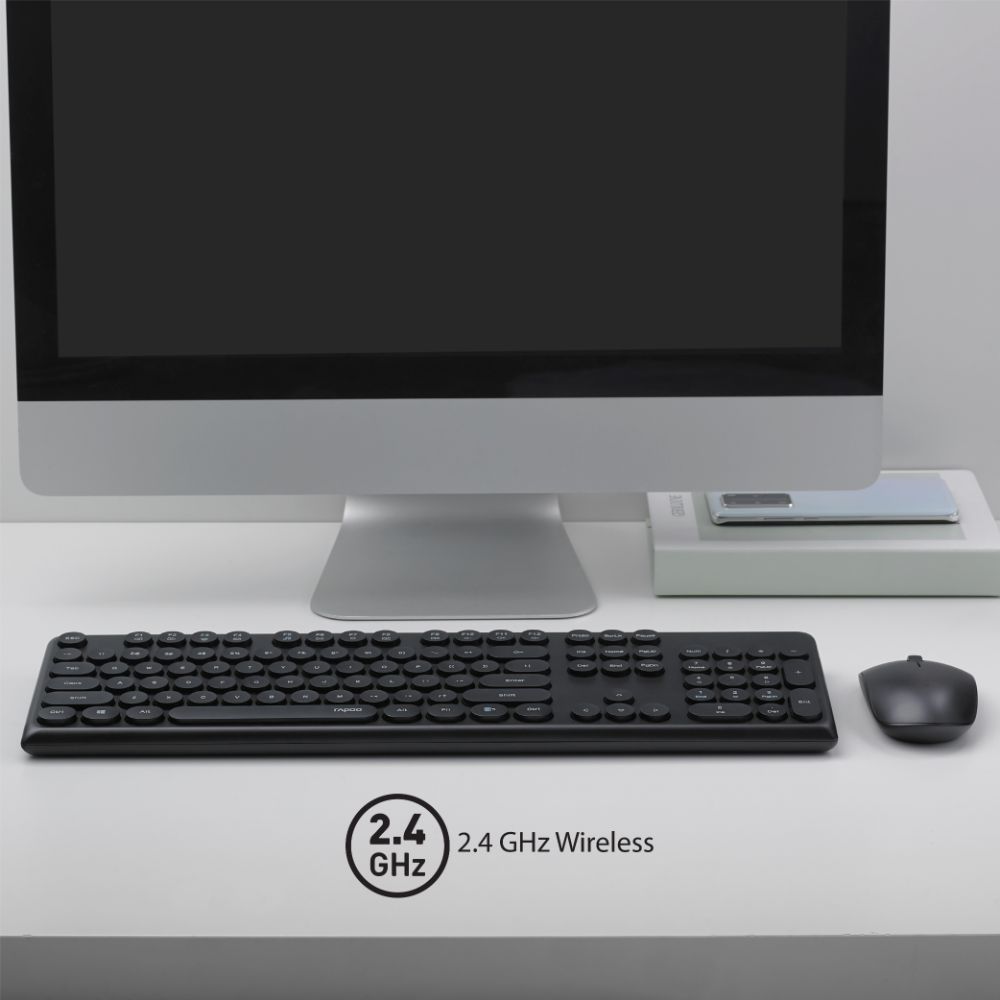 Rapoo X260 Wireless Keyboard and Mouse Combo set 2.4 Ghz with Type Writer Key
