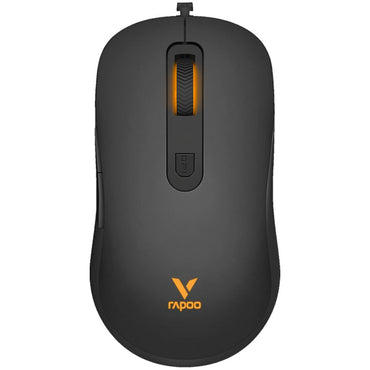 Rapoo V16 with Ergonomic ambidextrous design, Adjustable 2k DPI, 8G acceleration,Breathing light with cyclical changes,Onboard Memory light weight Black.