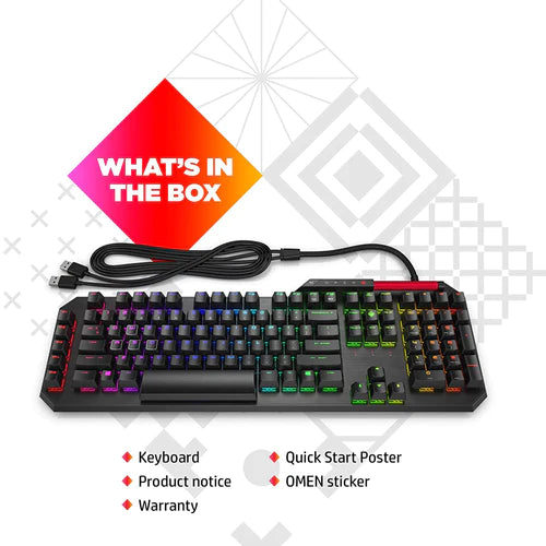 HP OMEN Sequencer Opto Mechanical Wired RGB Gaming Keyboard with N-Key
