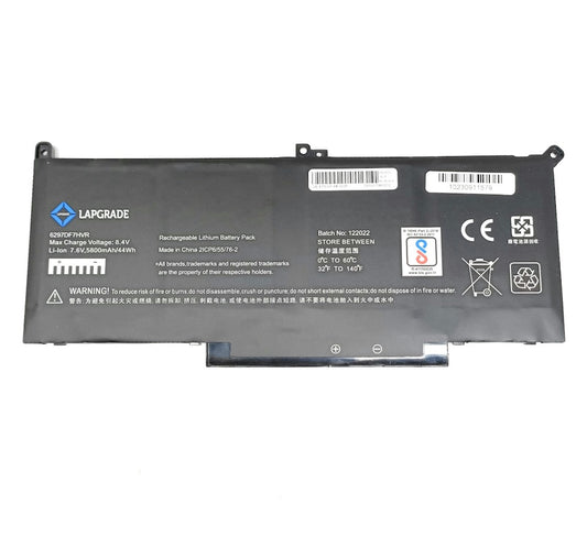 Lapgrade Battery For Dell Latitude 7280 7290 7380 7390 7480 4Cell 60Whr Battery-F3YGT
