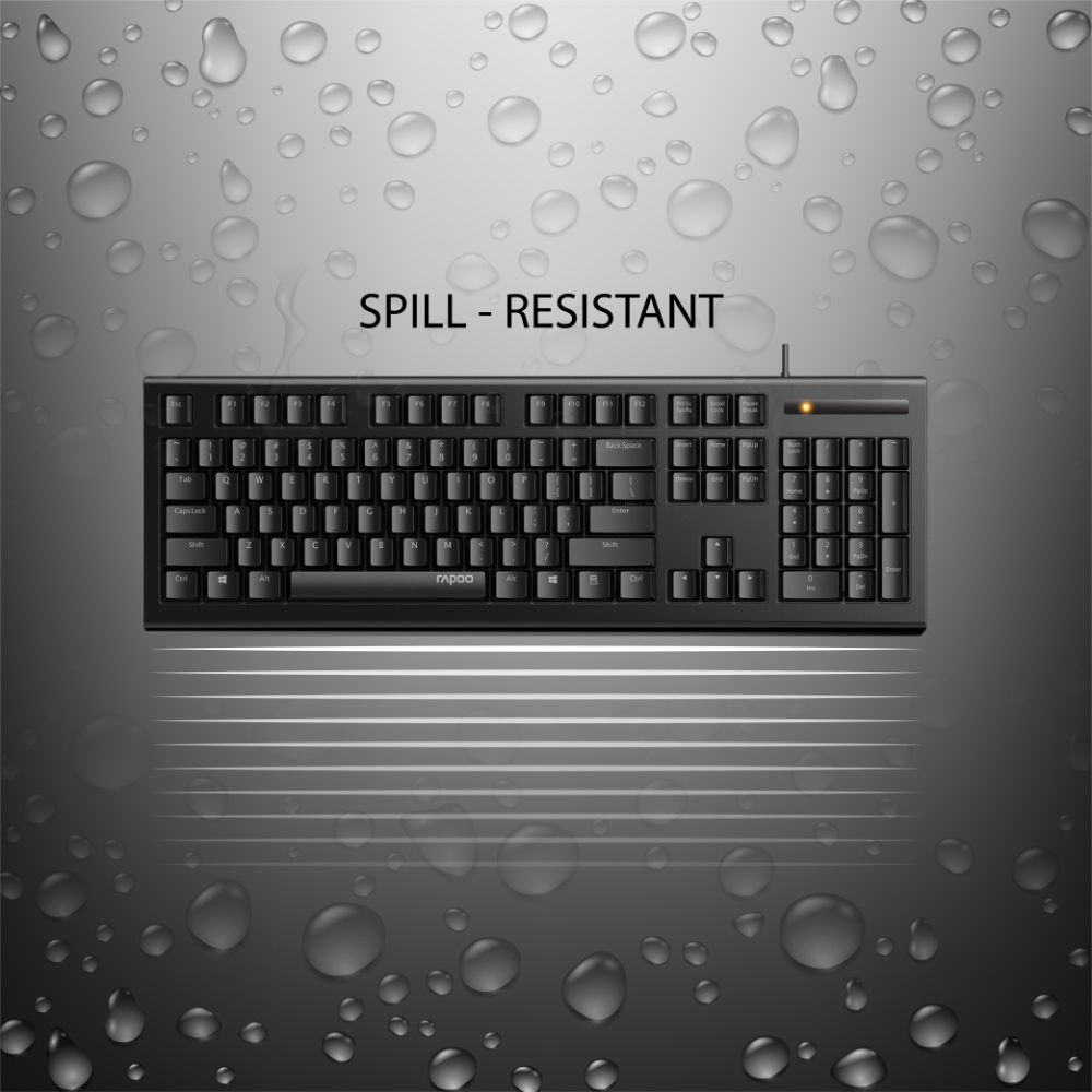 Rapoo NK2600 Spill Resistance Wired USB Keyboard