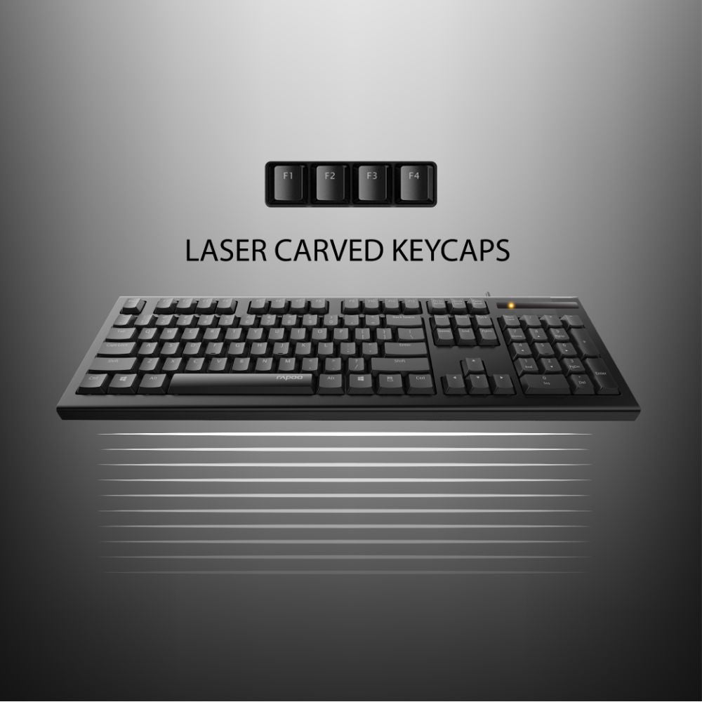 Rapoo NK2600 Spill Resistance Wired USB Keyboard
