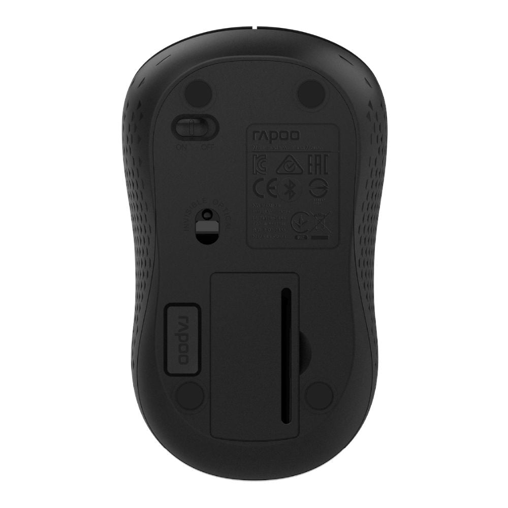 RAPOO M160 Multimode (Bluetooth) 3.0 4.0 & wireless 2.4 GHz with USB Nano Receiver,1300PI Optical Tracking, Ambidextrous.