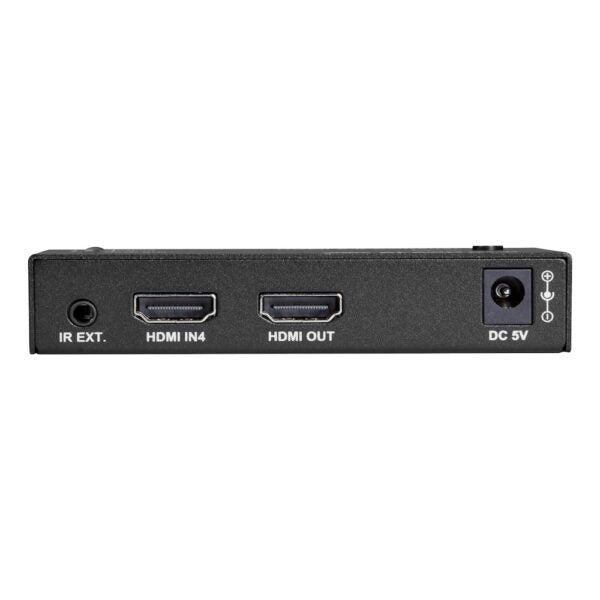 Black Box 4-Port HDMI 2.0 Video Switch 4K 60 HZ 4:4:4 HDCP 1.4/2,2, IR