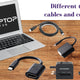 Different types of cables and connectors