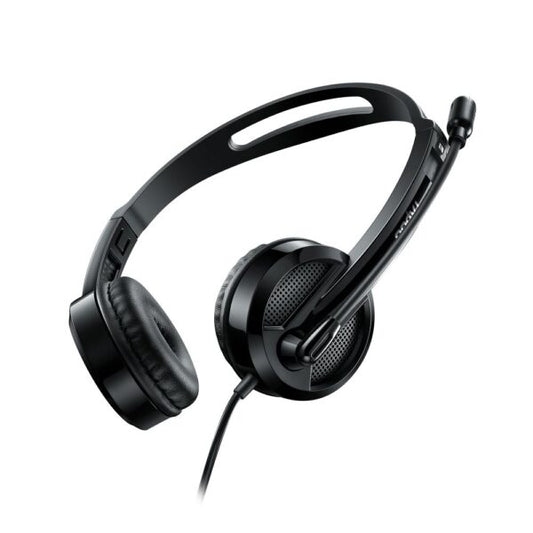 Rapoo H100 Stereo Wired On Ear Headphones With Microphone Noise-Reduction, 3.5mm Port , Pc/Mac/Laptop ‚Äö√Ñ√¨ Black