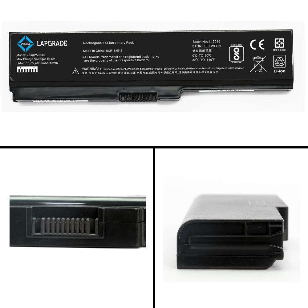 Lapgrade Battery for Toshiba Satellite L600, L630, L635, L640, L645, L650, L655, L670 L675 Series