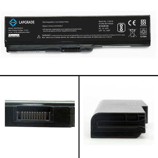 Lapgrade Battery for Toshiba Satellite L600, L630, L635, L640, L645, L650, L655, L670 L675 Series