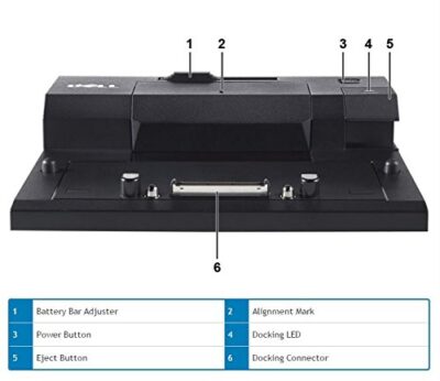 Dell E-Port Replicator Docking Kit with 130w Adapter-PW380/JTW89
