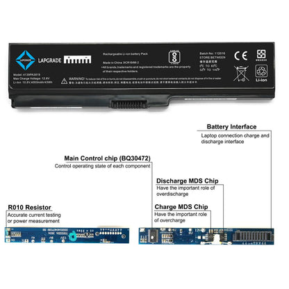 Lapgrade Battery for Toshiba Portege M800 M801 M802 M803 Series