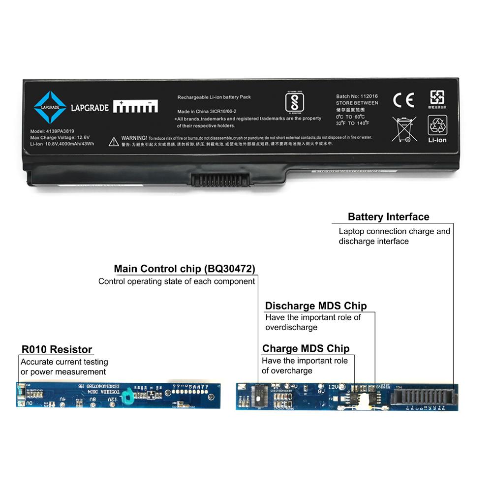 Lapgrade Battery for Toshiba Satellite Pro U400 U405 T130 Series