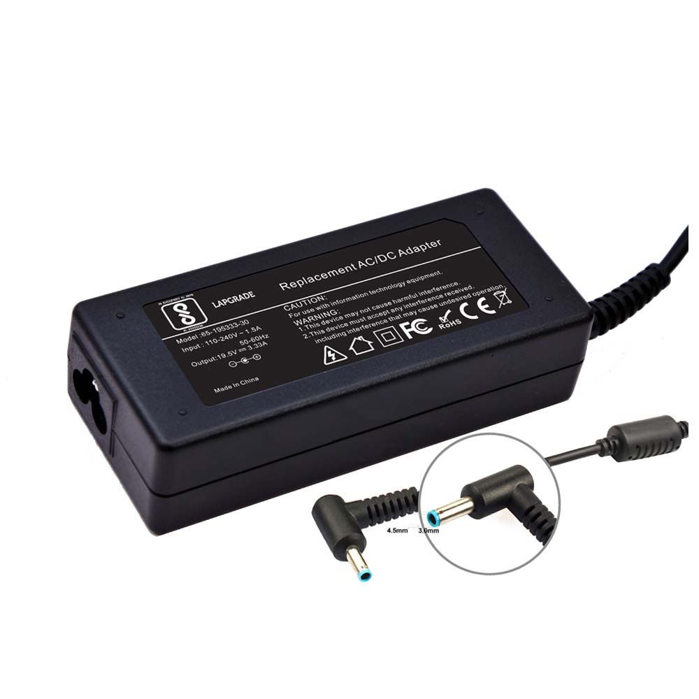 LAPGRADE 19.5V 3.33A Adapter Charger for HP Pavilion 10 TouchSmart, HP Pavilion TouchSmart 14