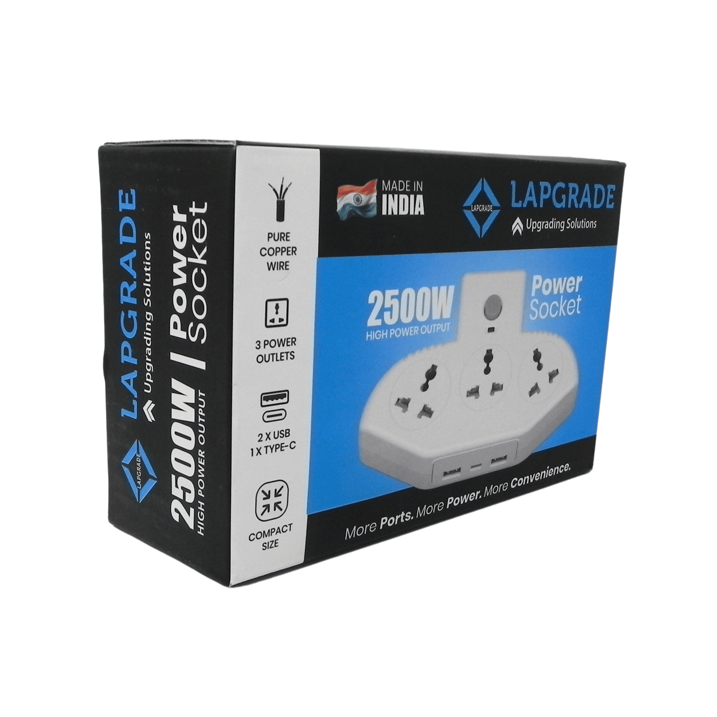 LAPGRADE 2500W Universal Power Hub (without usb and type-c ports)