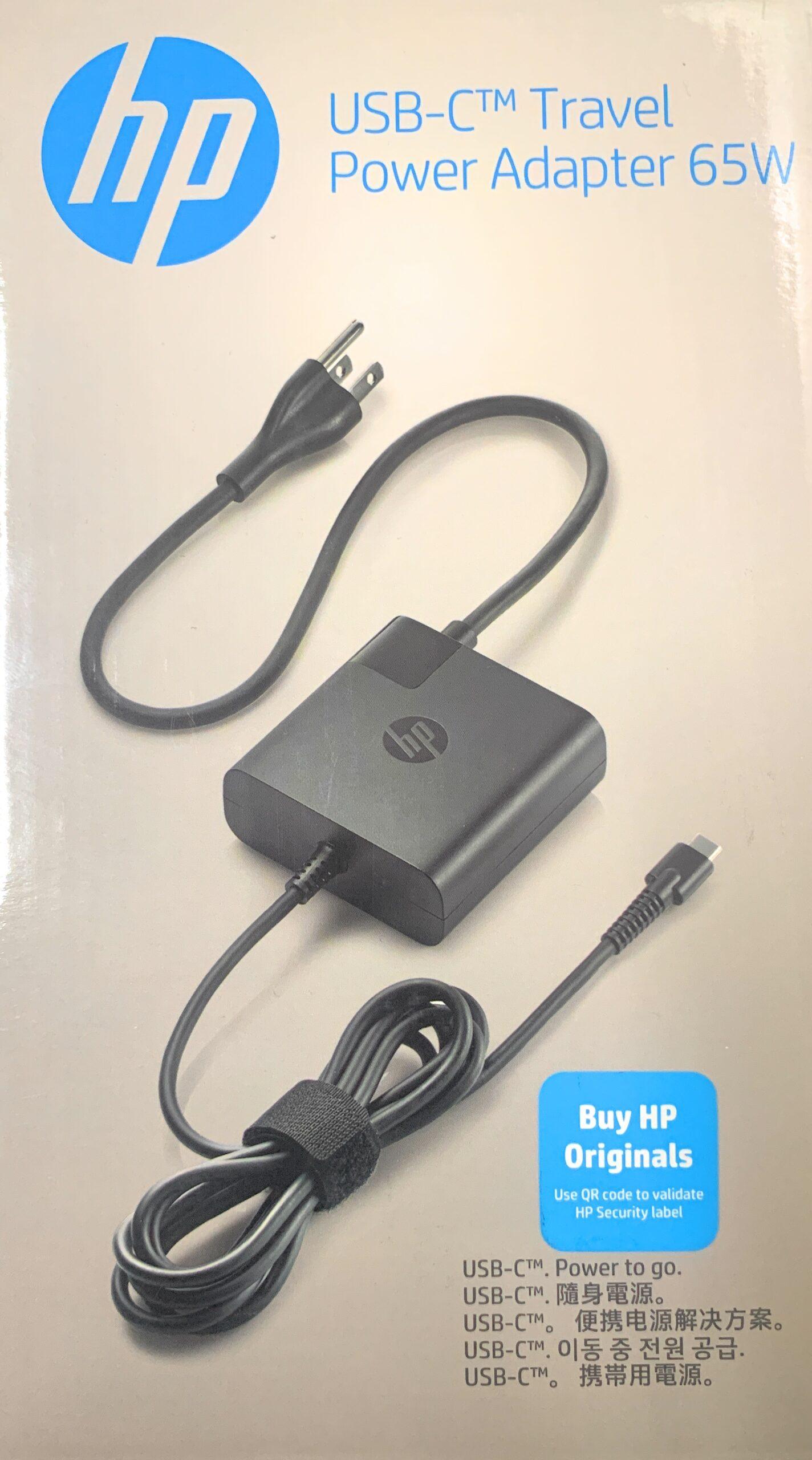 HP 65W Type C Travel Power Adapter for Chromebox G3
