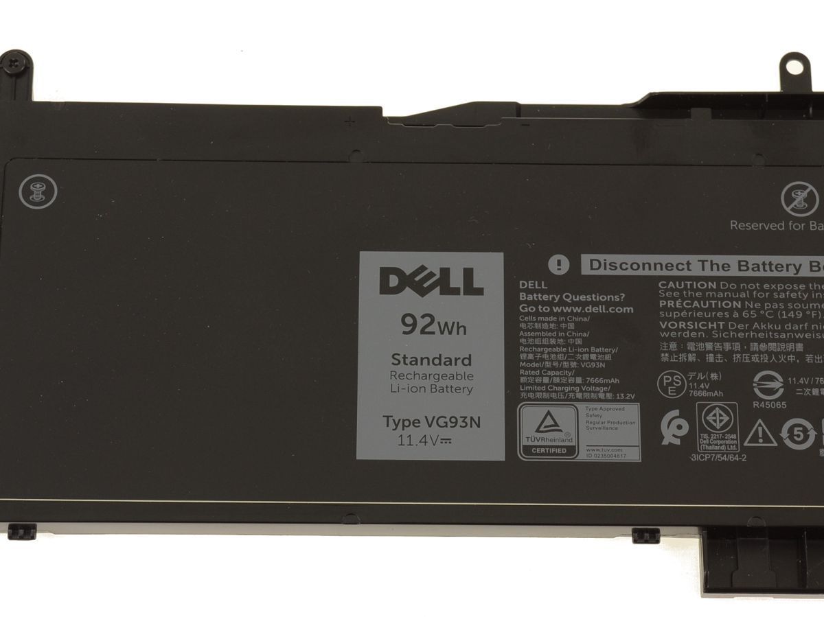 Dell Original 6 Cell 11.1V 92WHr Laptop Battery for Precision 3520, 3530