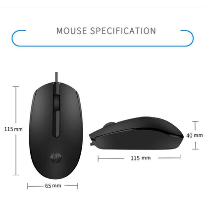 HP Wired Mouse M10 (Black)-7YA10PA
