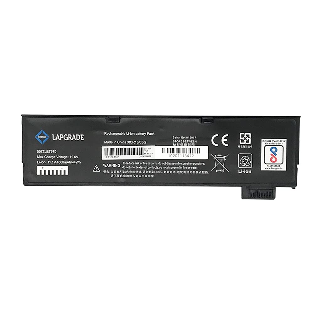 Lapgrade Battery for Lenovo T470 T570 6 cell Battery