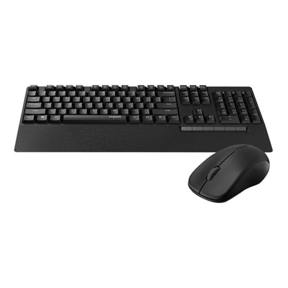 Rapoo X1960 Wireless Optical Mouse & Keyboard Spill Resistance Multimedia Hotkeys 1000DPI Black
