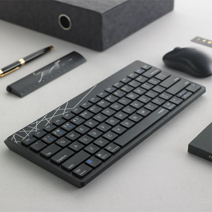 Rapoo 8000M Multi-Mode Keyboard & Mouse Bluetooth 3.0/4.0 Wireless 2.4 GHz 1300 DPI Combo, 3 Years Warranty -Black