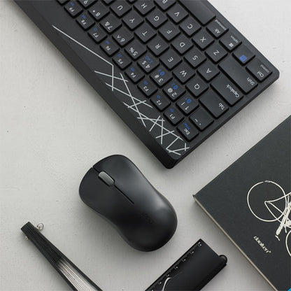 Rapoo 8000M Multi-Mode Keyboard & Mouse Bluetooth 3.0/4.0 Wireless 2.4 GHz 1300 DPI Combo, 3 Years Warranty -Black