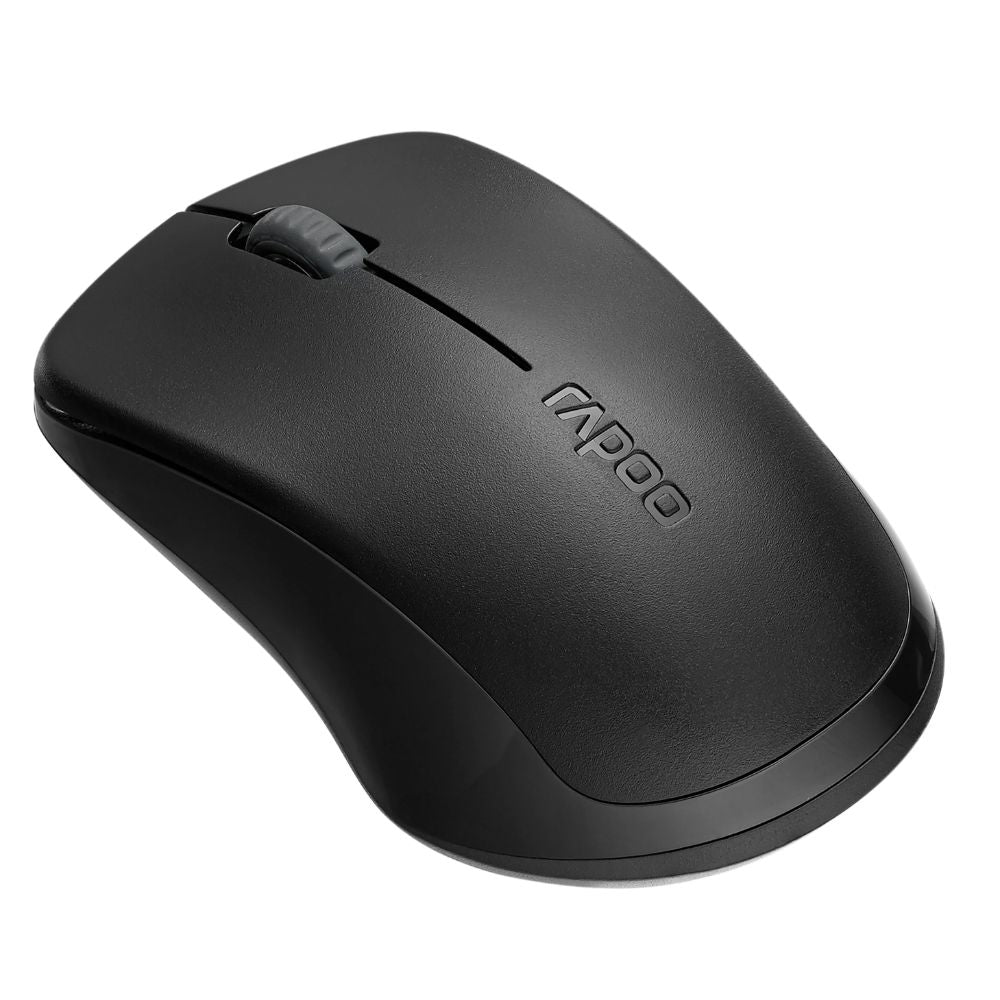RAPOO 1620 wireless Mouse , 2.4 GHz with USB Nano Receiver, Optical Tracking, Ambidextrous, PC/Mac/Laptop - Black