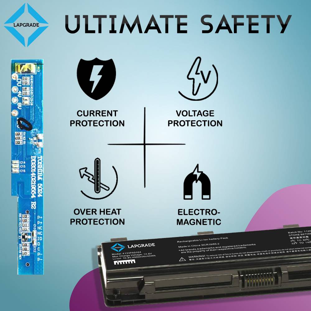 Lapgrade Battery for Toshiba Satelite L850 L845 L840 L835 L870 L875 L830 L805 L800 Series