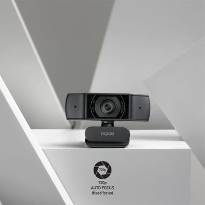 RAPOO C200 USB Computer Camera, Built-in Dual Noise Reduction Mics, 89-degree Wide Angle, Plug and Play, for Zoom/Skype/Teams, Conferencing and Video Calls