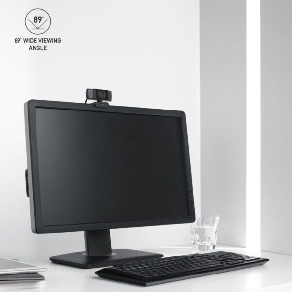 RAPOO C200 USB Computer Camera, Built-in Dual Noise Reduction Mics, 89-degree Wide Angle, Plug and Play, for Zoom/Skype/Teams, Conferencing and Video Calls