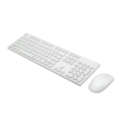Rapoo X260 Wireless Keyboard and Mouse Combo set 2.4 Ghz with Type Writer Key- White