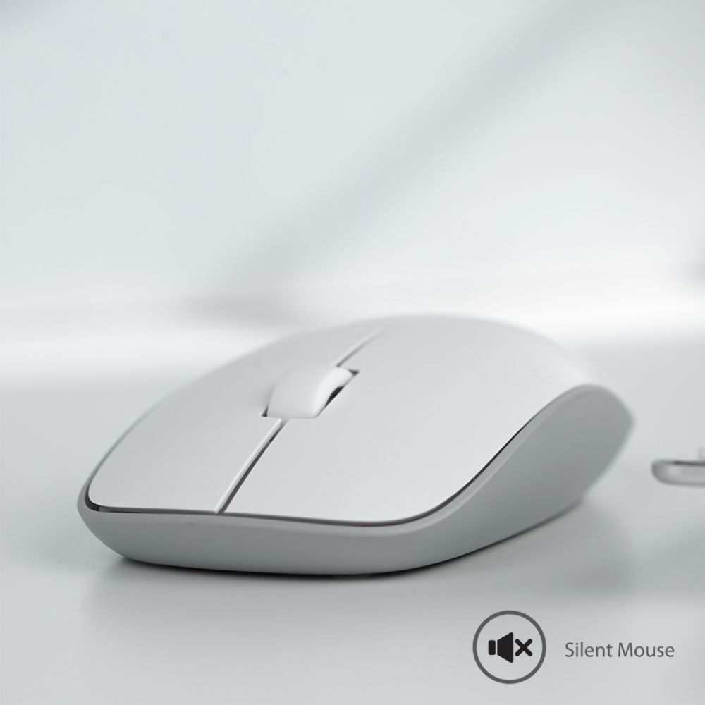 Rapoo X260 Wireless Keyboard and Mouse Combo set 2.4 Ghz with Type Writer Key- White
