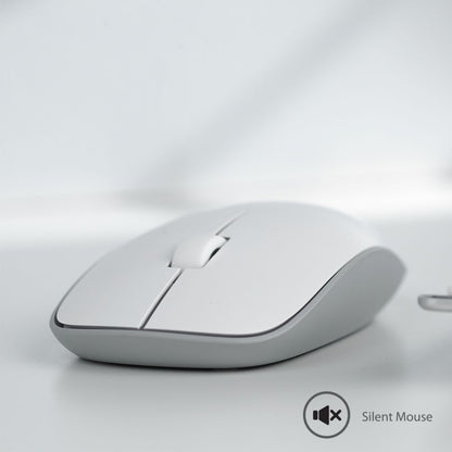 Rapoo X260 Wireless Keyboard and Mouse Combo set 2.4 Ghz with Type Writer Key- White
