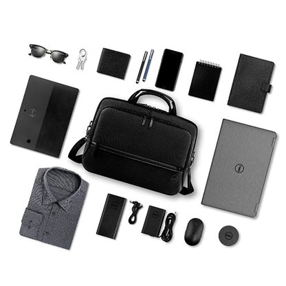 Dell Premier Laptop Briefcase 15 PE1520C with Water Repellent Exterior and EVA Foam Cushioning